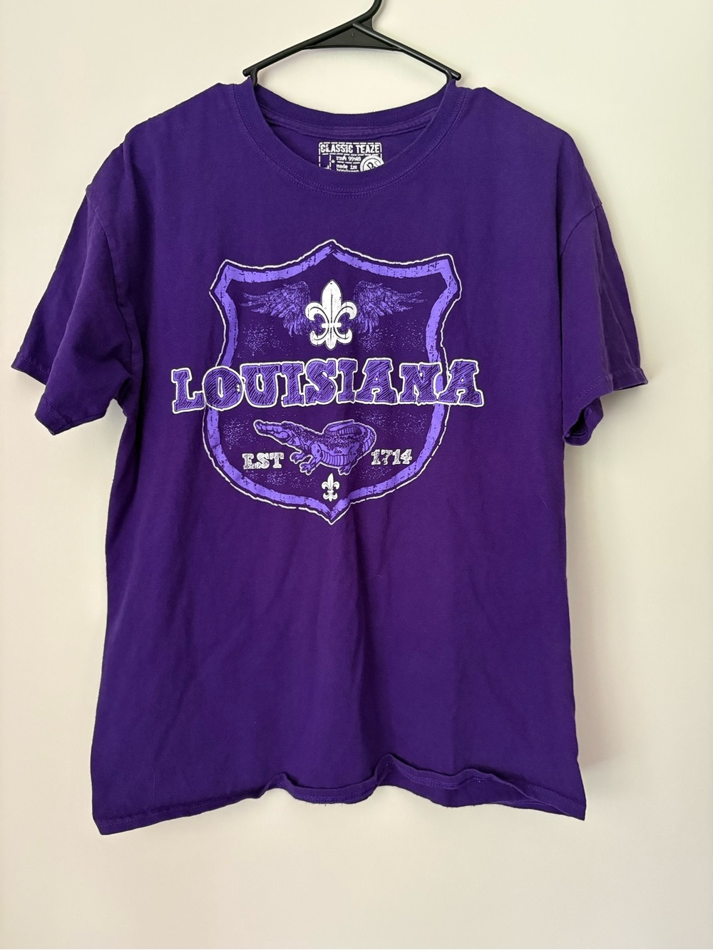 Purple Louisiana Graphic Short Sleeve Tee